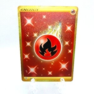 Pokemon Fire Energy{Fusion Strike} Card#284 [Gold Secret Rare] (Full Art)